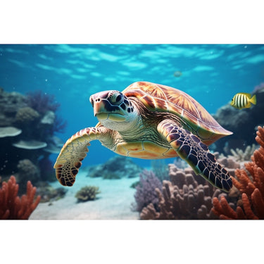 Colourful Turtle Canvas